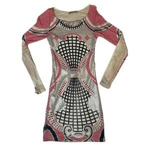 ARDEN B Gorgeous 2000's Pink and Silver Mini body con Dress